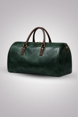Green Leather Duffle Bag