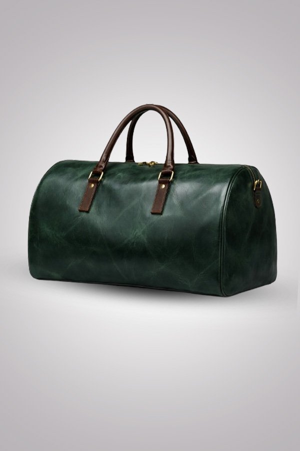 Green Leather Duffle Bag