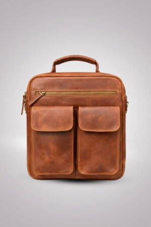 Classic Brown Leather Backpack