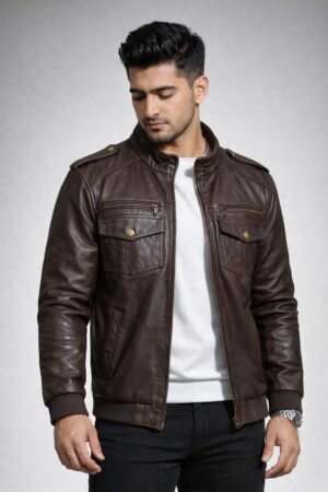 Classic Brown Leather Jacket