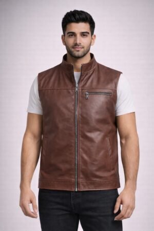 Brown Leather Vest