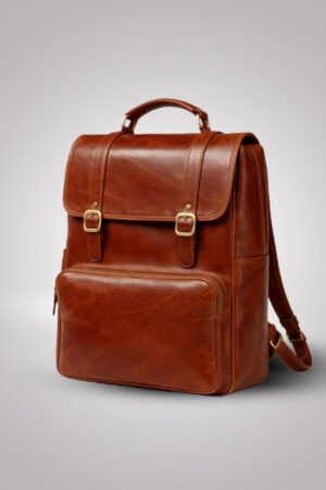 Heritage Brown Leather Backpack