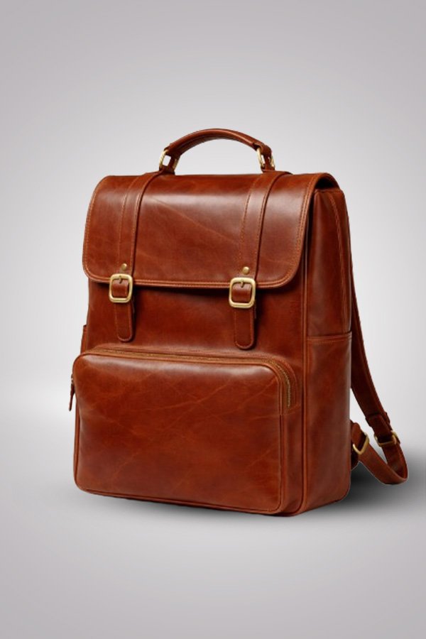 Heritage Brown Leather Backpack