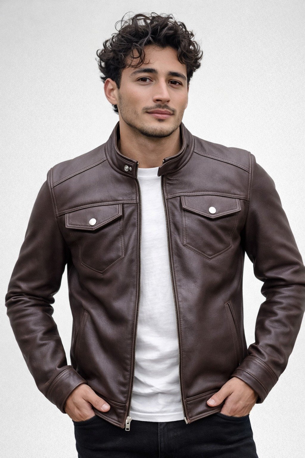 Brown Classic Leather Jacket