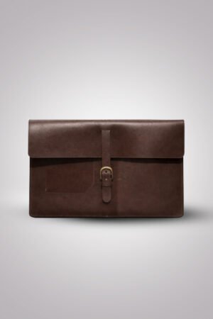 Vintage Dark Brown Leather Laptop Bag