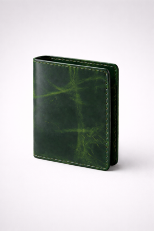 Green Vintage Textured Leather Wallet